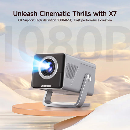 Compact Smart Projector with Screen Mirroring Auto Obstacle Detection & Wi-Fi 6