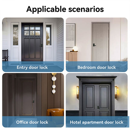WiFi Smart Door Lock with Fingerprint Recognition, Password Entry, RFID Card and App Access