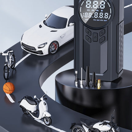Compact Car Power Pack with 12V Charging, 150 PSI Air Pump & Emergency LED Light