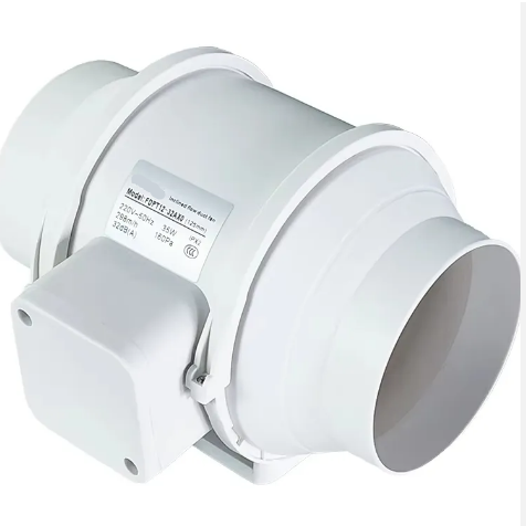 100mm Inline Exhaust Fan 2 Speed 29W 220m3h Air Extraction White