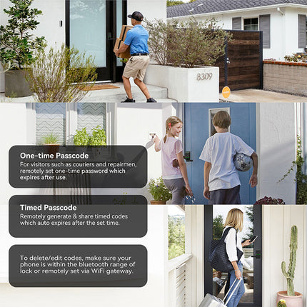 WiFi Smart Door Lock with Fingerprint Recognition, Password Entry, RFID Card and App Access