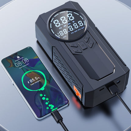 Compact Car Power Pack with 12V Charging, 150 PSI Air Pump & Emergency LED Light