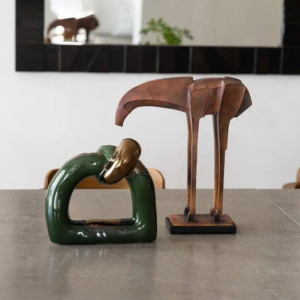 Ancient Greek Mythology Trojan Horse Decorative Resin Sculpture for Home & Office