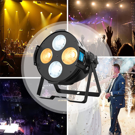 200W Dual Colour COB LED Stage Light Warm White & Cool White DMX Control for Wedding DJ Theatre