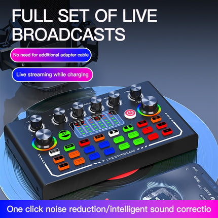 Compact Wireless Sound Card & Microphone with Tripod for PC, Phone, and Streaming