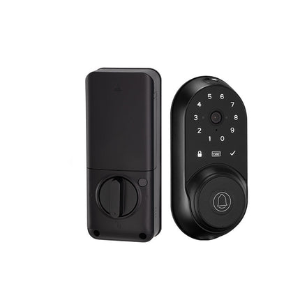 Wireless Smart Deadbolt Door Lock with Fingerprint Password Card Key and Camera Access