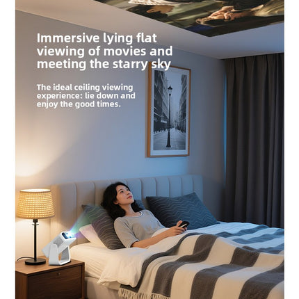 Compact Android 11 Projector 280 ANSI Lumens with Auto Focus and Short Throw Design