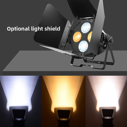 200W Dual Colour COB LED Stage Light Warm White & Cool White DMX Control for Wedding DJ Theatre