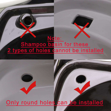 Portable Waterfall Shampoo Bowl with Circulating Massage Head Adjustable Height 65cm Black