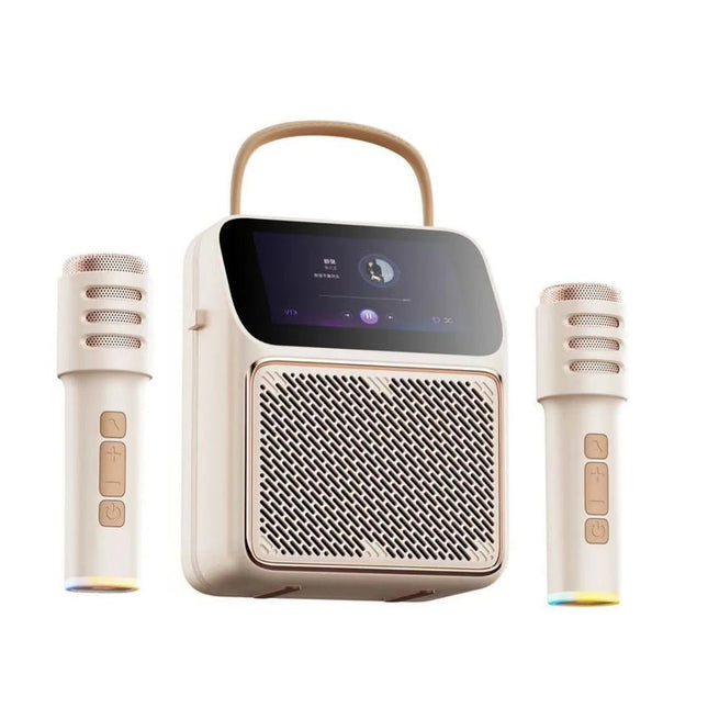 Portable Bluetooth Karaoke Microphone with Built-In 20W Speaker, LED Screen & USB Music Support – 4–5 Hour Battery