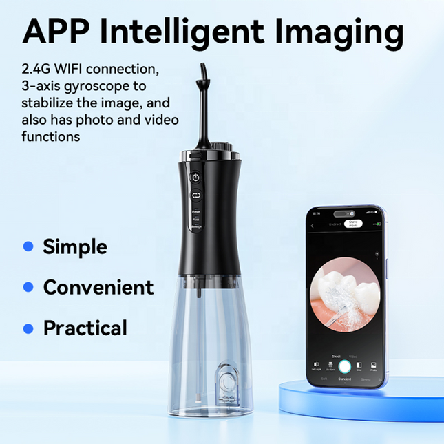 Portable Visual Water Flosser with 2000mAh Battery and App Control
