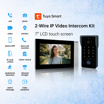 Weatherproof Video Intercom System with WiFi & 2-Wire Connection
