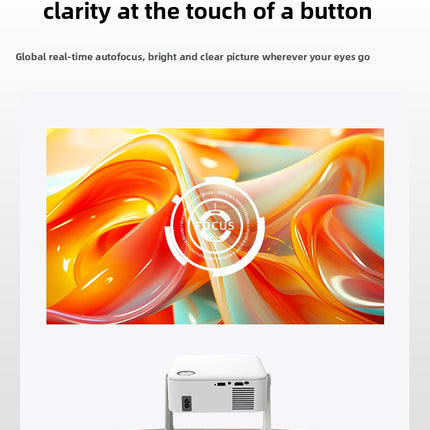 Compact Android 11 Projector 280 ANSI Lumens with Auto Focus and Short Throw Design
