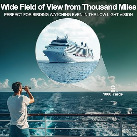 Portable 12x50 High Definition Binoculars for Birdwatching, Concerts and Outdoor Adventures