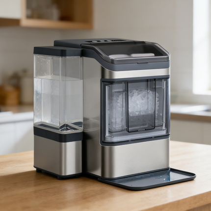 Portable Electric Crushed Ice Maker Stainless Steel 15kg/Day for Home, Office, Bar