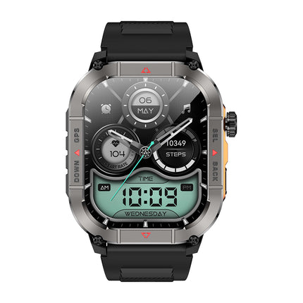 1.96in AMOLED Outdoor Smart Watch with Bluetooth Calling, SOS Alert, Compass and IP68 Waterproof Design