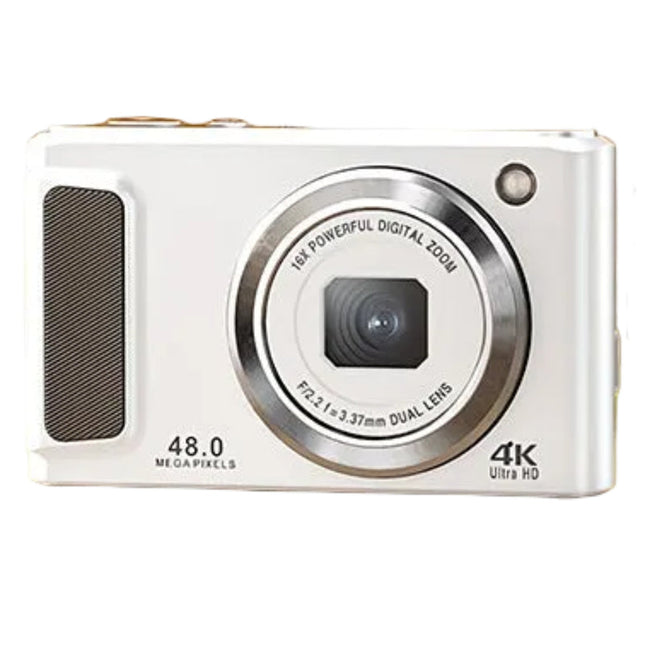 Portable 4K Digital Camera 48MP, Dual Front & Rear Cameras, 2.8" IPS Screen, 16x Digital Zoom