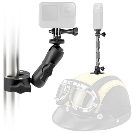 Universal Motorcycle Camera Holder with Adjustable Arm and Full Angle Control