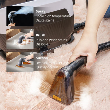 High Pressure Portable Wet and Dry Steam Cleaner for Home and Car Use