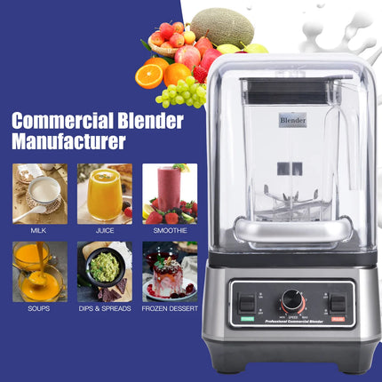 2200W Commercial Blender with 2L Jug and Mechanical Controls for Smoothies and Food Preparation