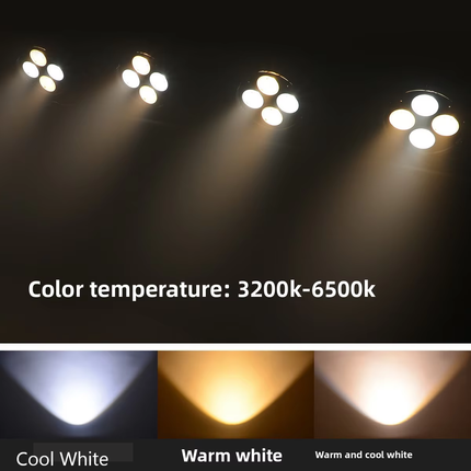 200W Dual Colour COB LED Stage Light Warm White & Cool White DMX Control for Wedding DJ Theatre