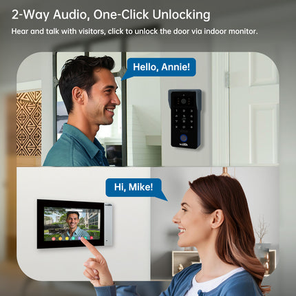Weatherproof Video Intercom System with WiFi & 2-Wire Connection