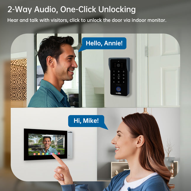Weatherproof Video Intercom System with WiFi & 2-Wire Connection