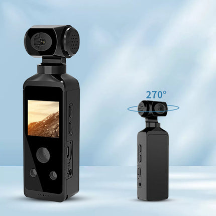 Portable 4K Ultra HD Action Camera 270° Flip Lens WiFi Mini Sports Camera for Cycling Travel and Vlogging
