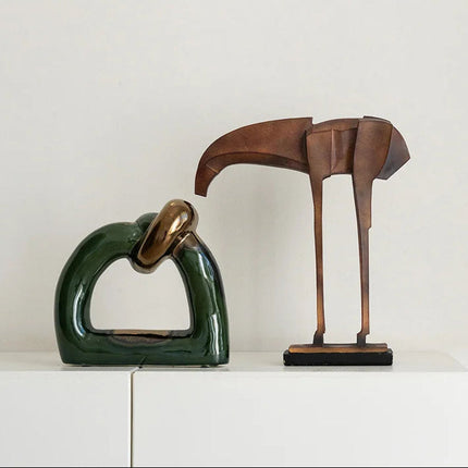 Ancient Greek Mythology Trojan Horse Decorative Resin Sculpture for Home & Office
