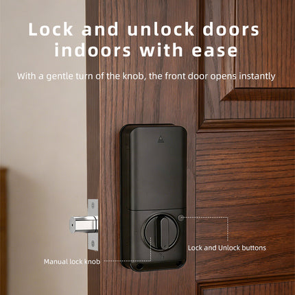Wireless Smart Deadbolt Door Lock with Fingerprint Password Card Key and Camera Access