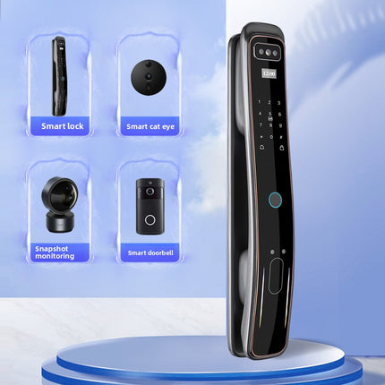 Digital Smart Door Lock with HD Visual Doorbell, IPS Screen and Multiple Unlock Methods