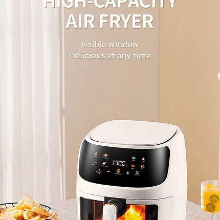 Large Capacity 8L Smart Air Fryer 1400W Touch Control Portable Home Cooking Fryer