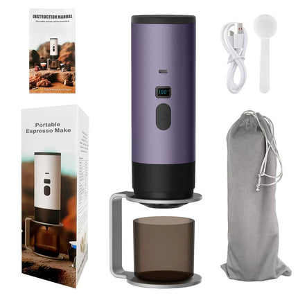 Portable Wireless Espresso Machine 15 Bar Self-Heating Coffee Maker for Capsules and Ground Coffee