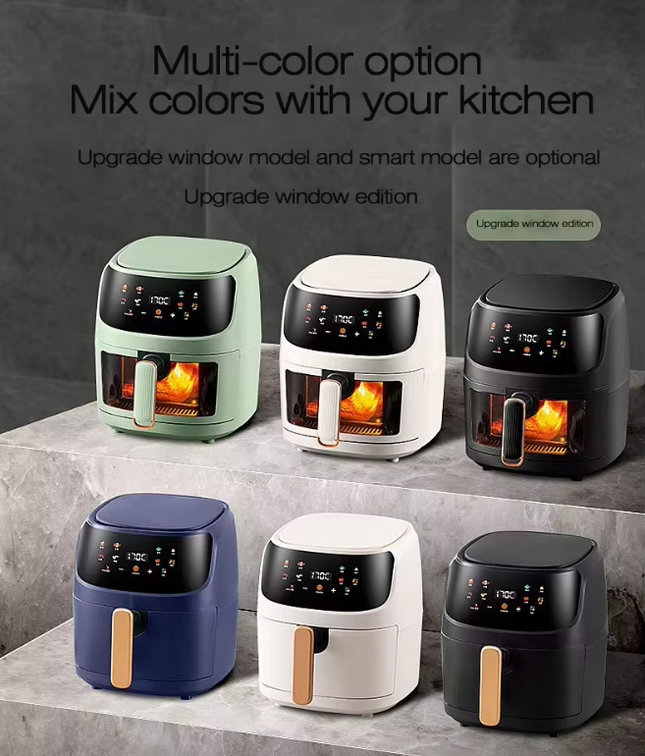 Large Capacity 8L Smart Air Fryer 1400W Touch Control Portable Home Cooking Fryer