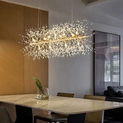 Contemporary LED Pendant Chandelier – Modern Sleek Lighting for Home, Dining, and Salon