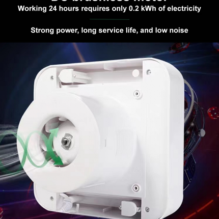 Compact 160mm Wall Exhaust Fan for Bedroom & Office – White, Energy-Efficient Ventilation