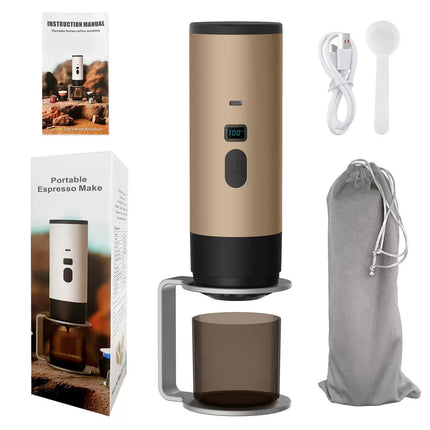 Portable Wireless Espresso Machine 15 Bar Self-Heating Coffee Maker for Capsules and Ground Coffee