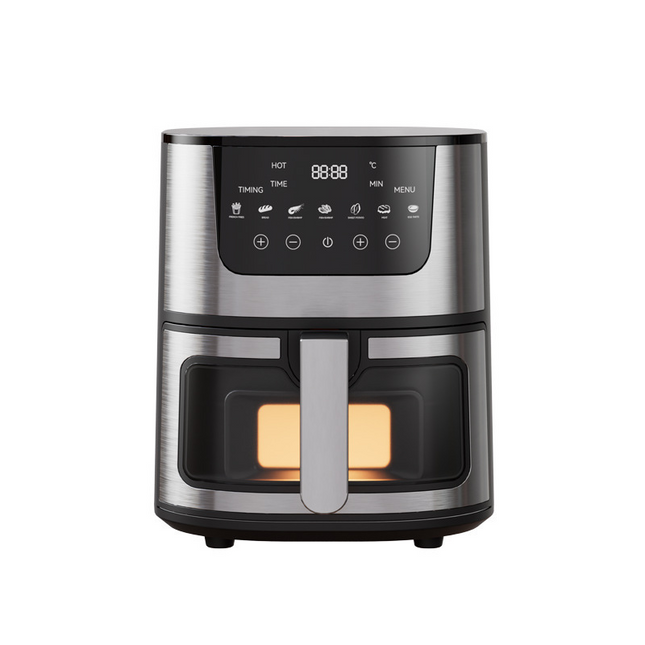7L Smart LCD Touch Air Fryer with Detachable Non-Stick Oil Container and Microcomputer Control