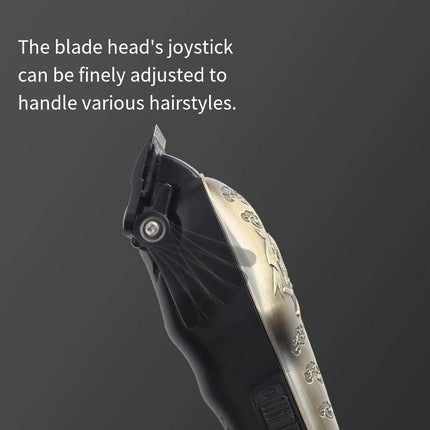 Professional Cordless Hair Clipper with LCD Display Stainless Steel Blades Rechargeable Trimmer