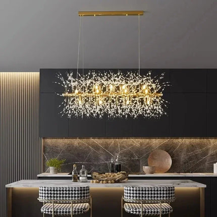 Contemporary LED Pendant Chandelier – Modern Sleek Lighting for Home, Dining, and Salon