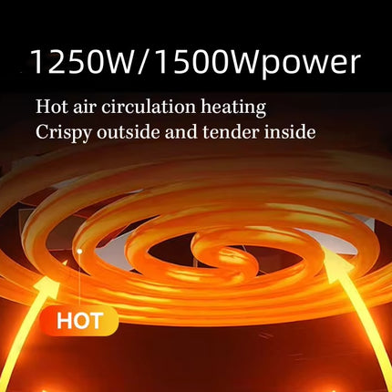 7L Large Capacity Air Fryer with Rapid Heat Circulation, 1250W