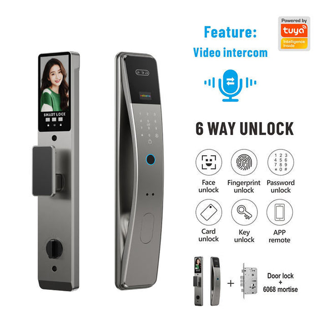 Smart Biometric Door Lock with Face Recognition, Fingerprint, Password and Camera