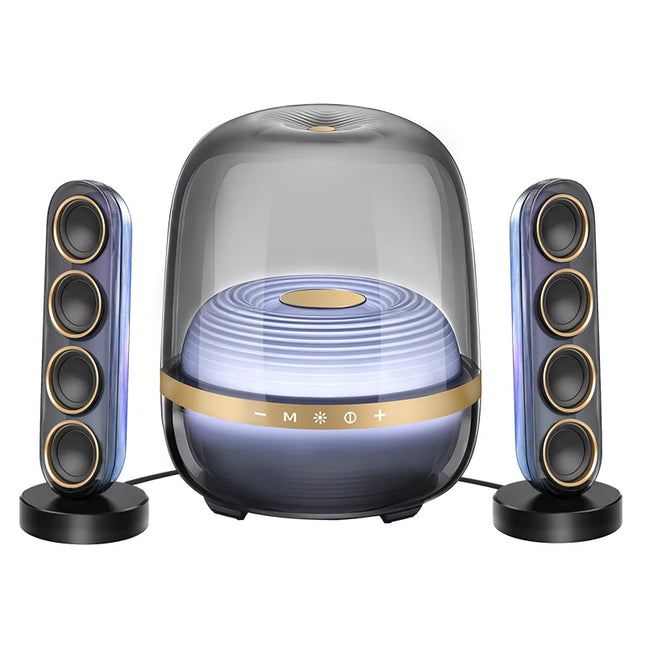 Wireless Bluetooth Speaker with Satellite Speakers, Subwoofer and 360° Sound Design
