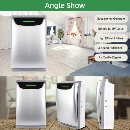 Smart 4-in-1 HEPA Air Purifier with Humidifier, UV, Anion & Air Quality Sensor