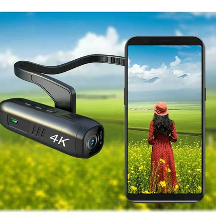Outdoor 4K Wearable Head Camera 1080p Live Streaming Video Recorder WiFi Vlog Camera