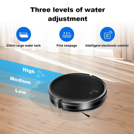 Cordless Smart Robot Vacuum Cleaner with Real-Time 2D Map, HEPA Filtration, Wet & Dry Cleaning – Black