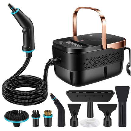 2500W Portable Handheld Steam Cleaner with Fast Heat Up and 1L Tank for Home and Car