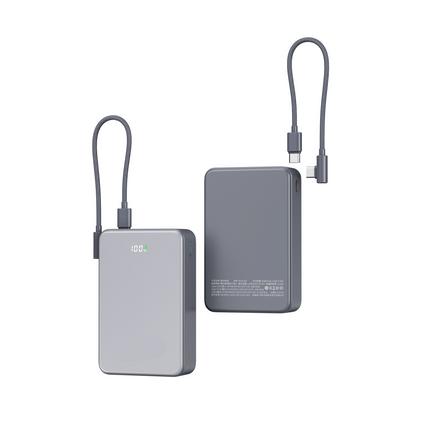 Portable Wireless Fast Charging Power Bank with Built-in Cable Carry-On Approved