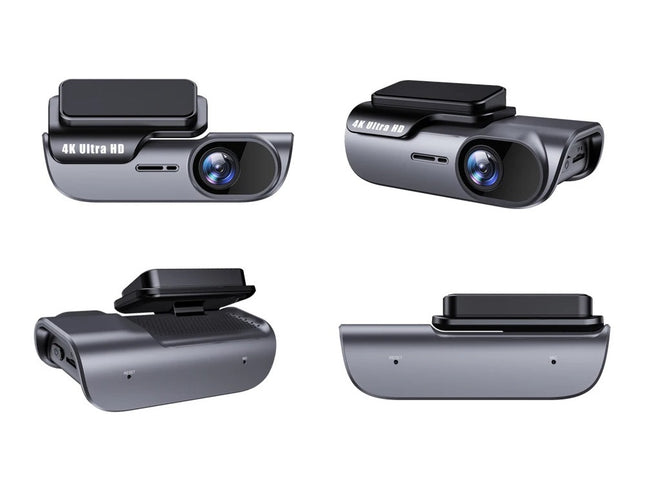4K Dual Lens Car Dash Camera with WiFi App Control, Night Vision and Loop Recording