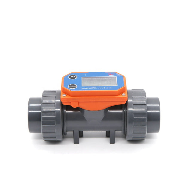 2″ Digital Water Flow Measurement Meter with LCD Screen for 50/63mm PVC Pipeline, IP65 Protection